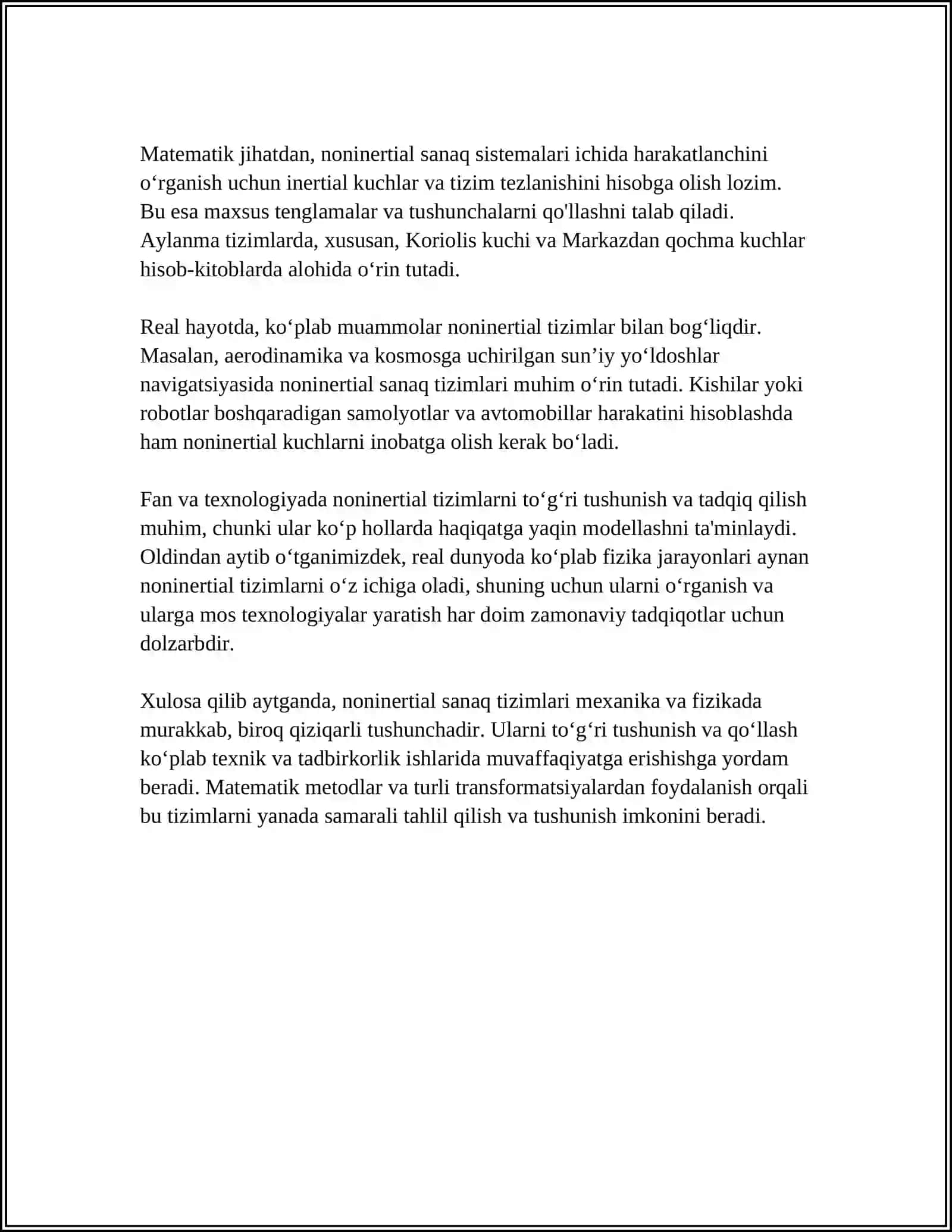 NOINERCIAL SANOQ TIZIMIDAGI INERCIYA KUCHLARI 4