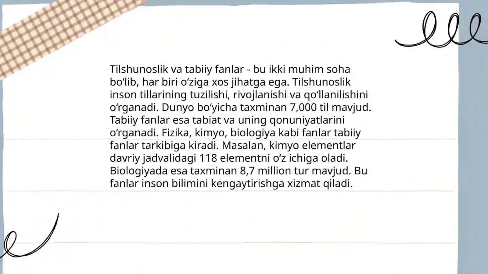 Tilshunoslik fan sifatida, uning tabiiy va ijtimoiy fanlar bilan aloqasi 4