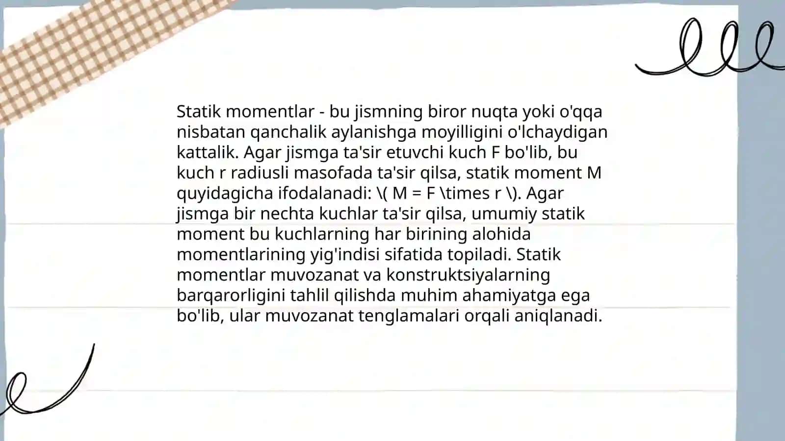 Statika elementlari 4