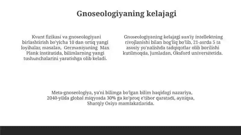 Gnoseologiya rivojlanish falsafasi 4