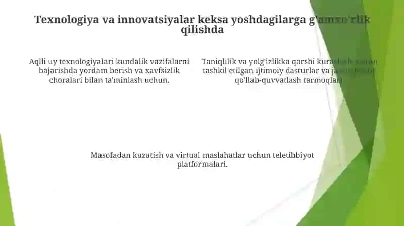 Keksalarga tibbiy ijtimoiy yordam kòrsatishni tashkillashtirish 4