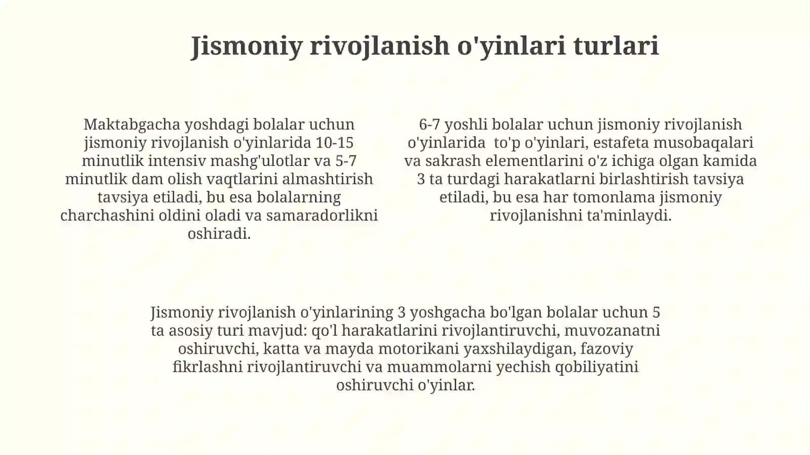 Jismoniy sifatlarni rivojlantiruvci harakatli oʻyinlarni oʻrgatish 4