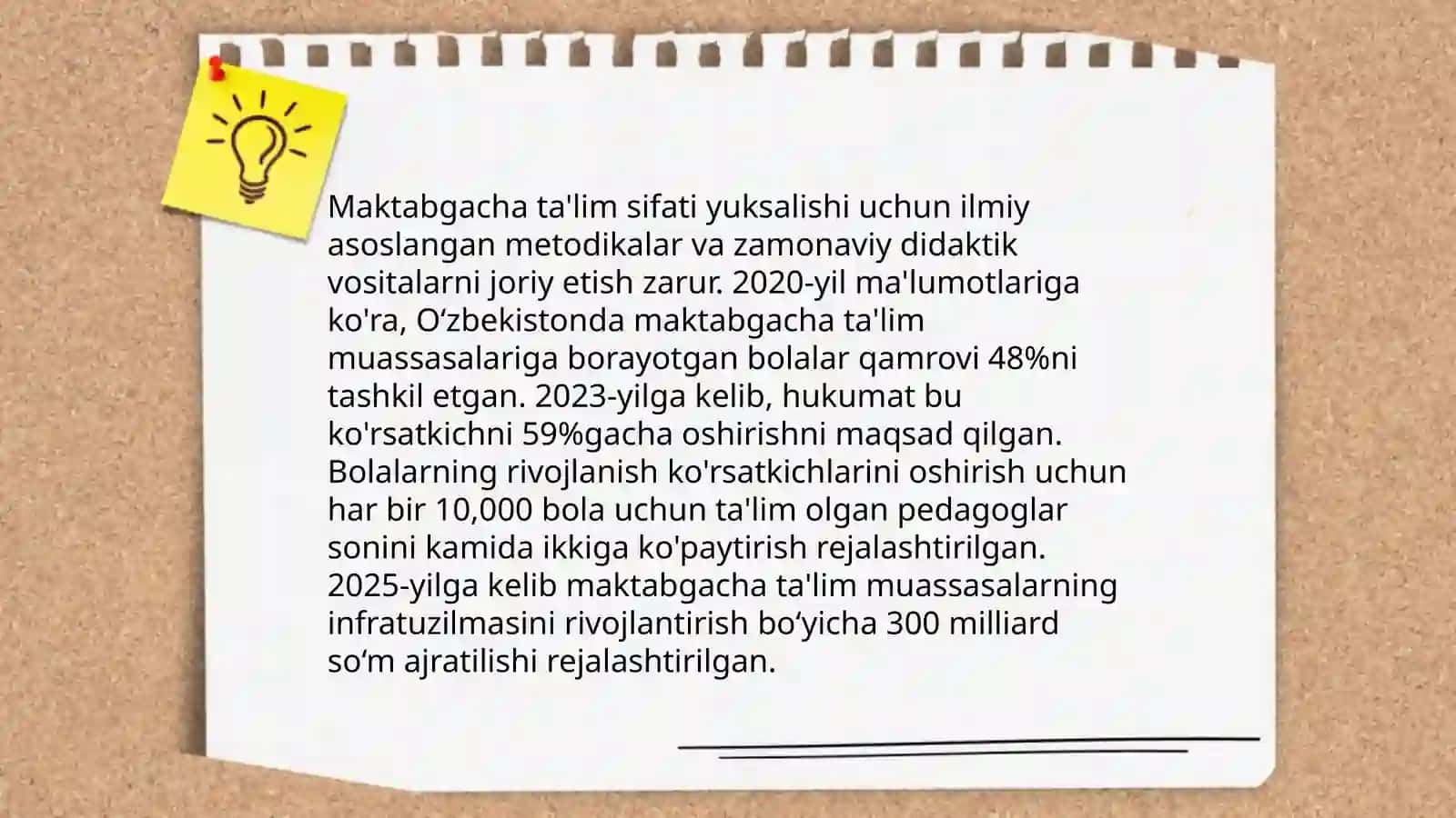 Maktabgacha talim tizimini rivojlantirishning ustivor yoʻnalishlari 4