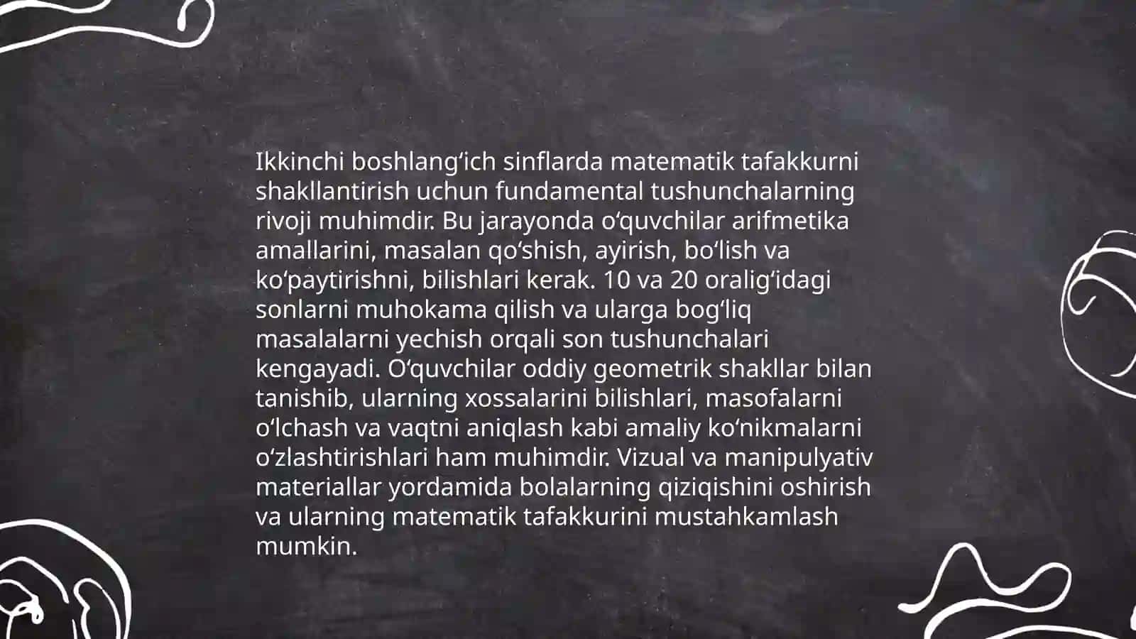 Boshlangʻich sinflarda matematika oʻqitishning maqsad va vazifalari 4