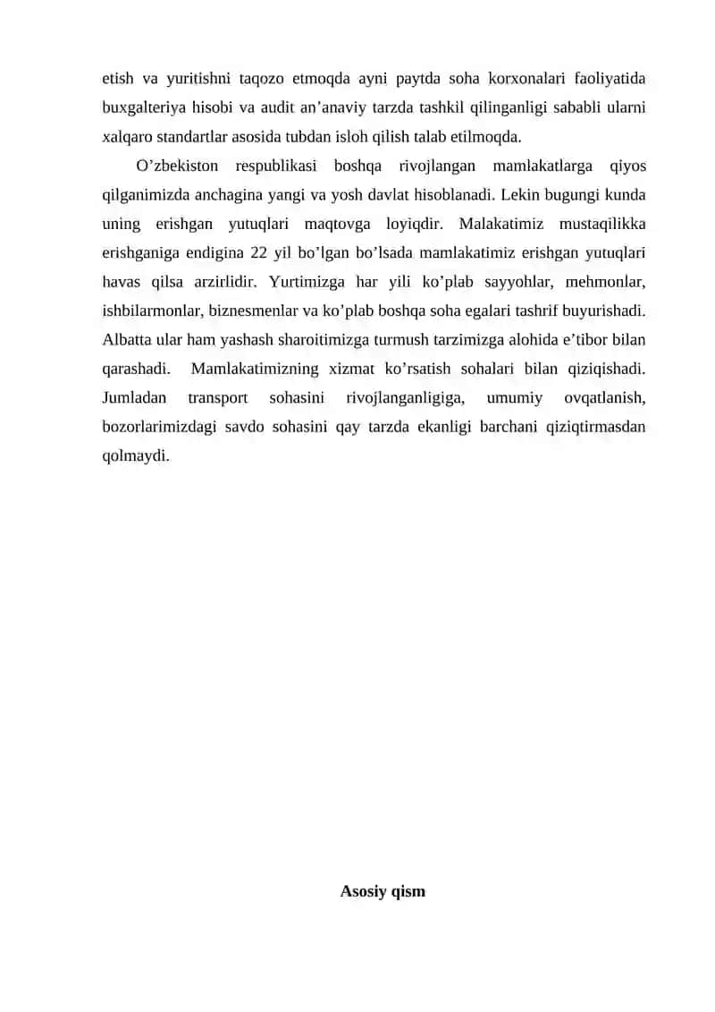 Xizmat Ko'rsatuvchi Korxonalar va Ulushlararasilashuv 4