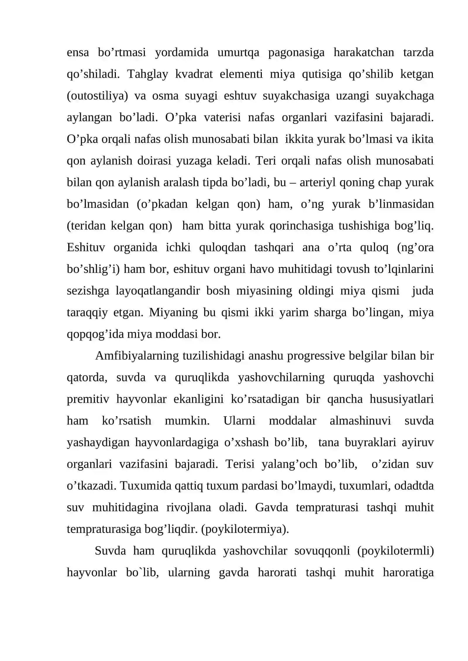 "Zoologiya" fanidan kurs ishi 4