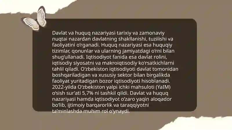 Davlat huquq nazariyasi fanining ichtimoiy fanlar bilan aloqasi 4