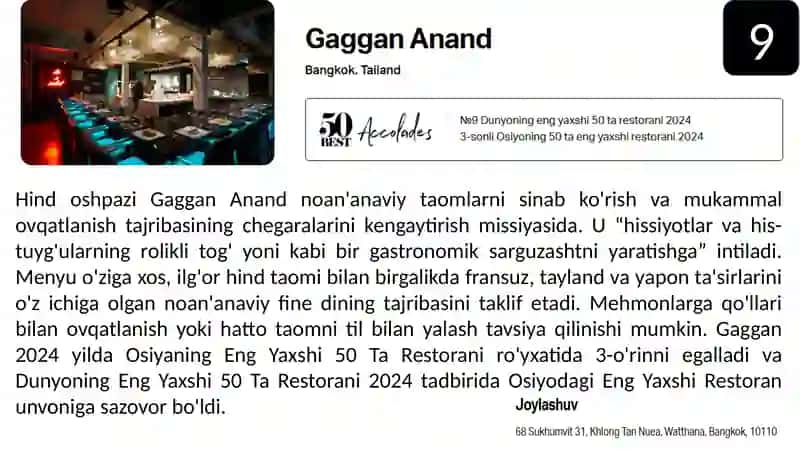 DUNYODAGI 10 TOP RESTORANLAR 4
