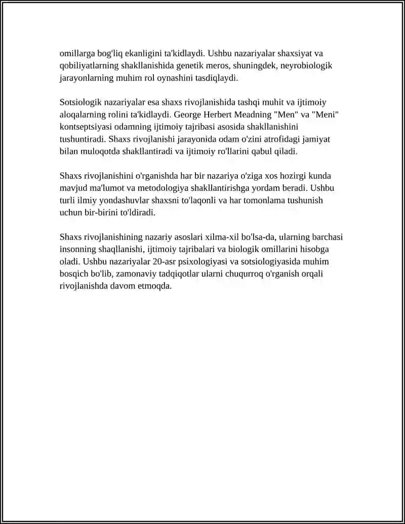 SHAXSNING EVALUTSION JIHATDAN RIVOJLANISHI 4