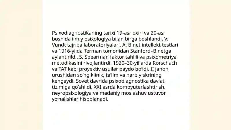 Psixodiagnostika va amaliy psixologiya haqida tushuncha 4