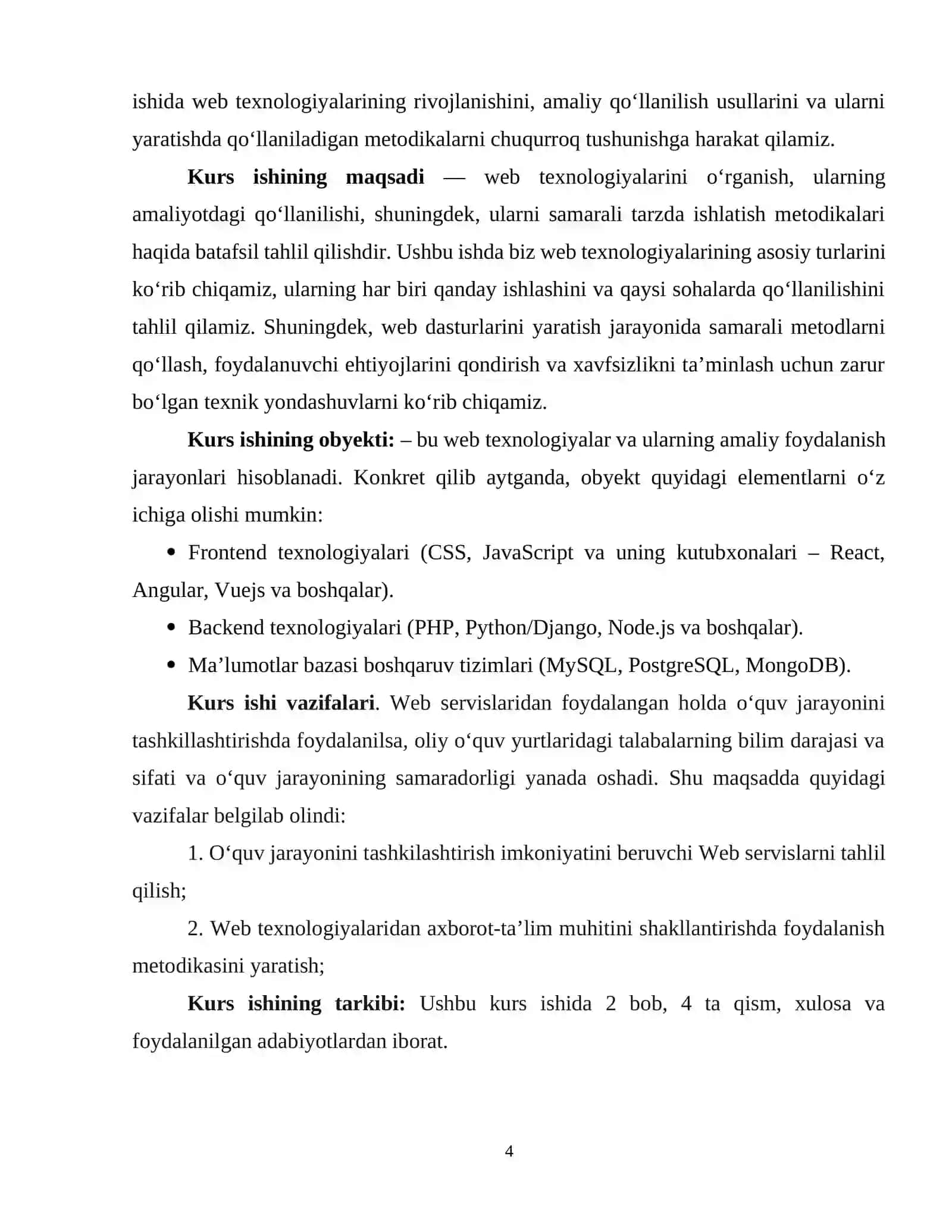 ELEKTRON DARSLIKLAR VA ULARGA QO’YILADIGAN TALABLAR 4