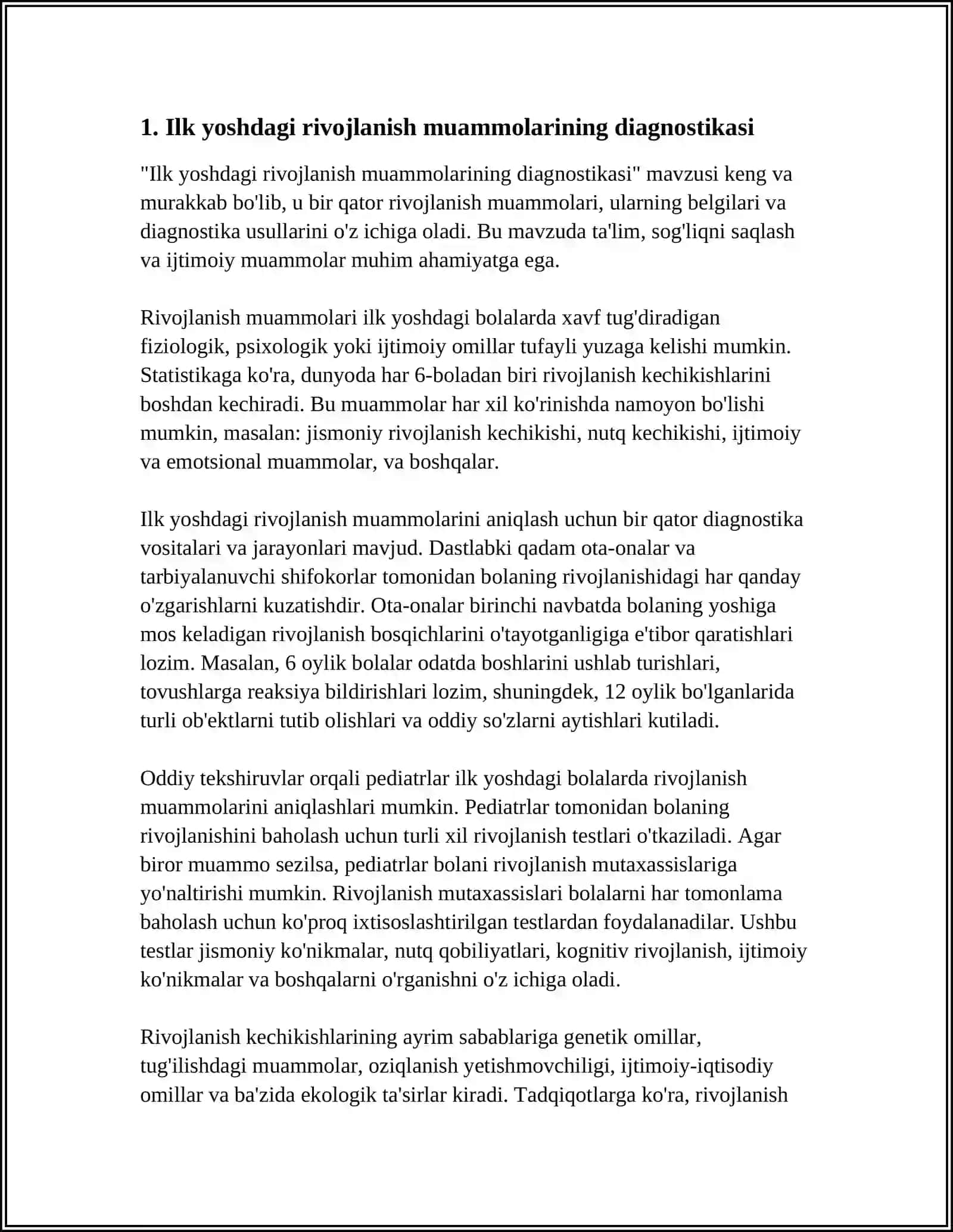 ILK YOSHDAGI RIVOJLANISHIDAGI MUAMMOSI BÕLGAN BOLALARNI TARBIYALASH IJTIMOIY MOSLASHUVI BÕYICHA XORIJ MAMLAKATLARINING TAJRIBASI 4