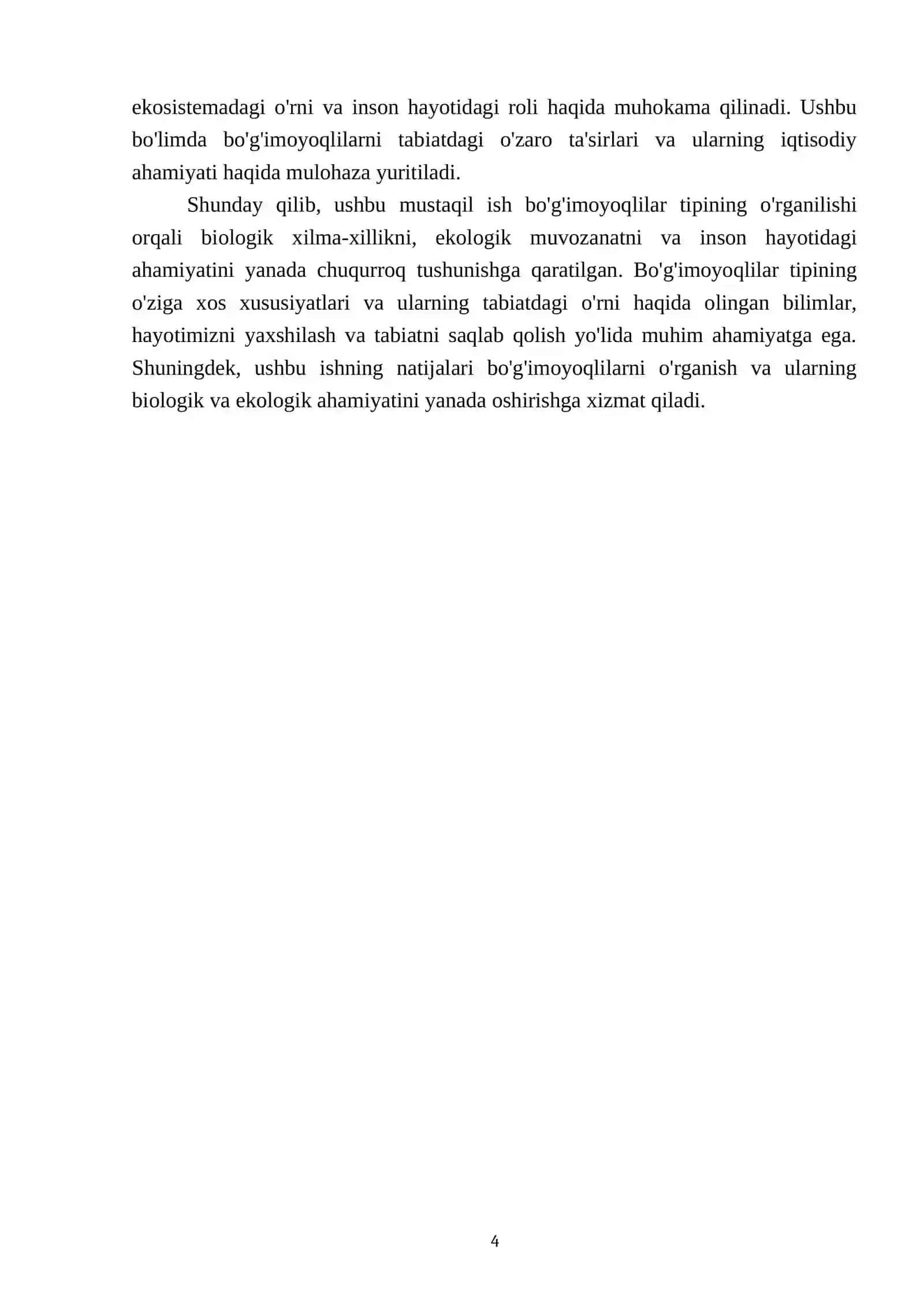 Bo'g'imoyoqlilar tipi 4