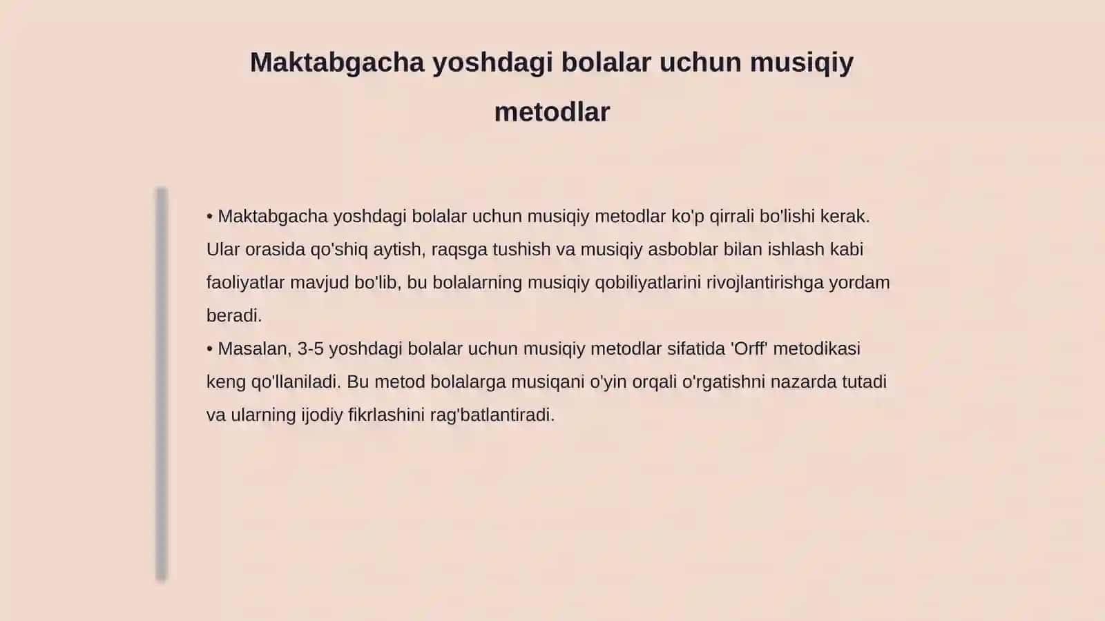 Maktabgacha yoshdagi bolalarga musiqiy tarbiya berish metodlari 4
