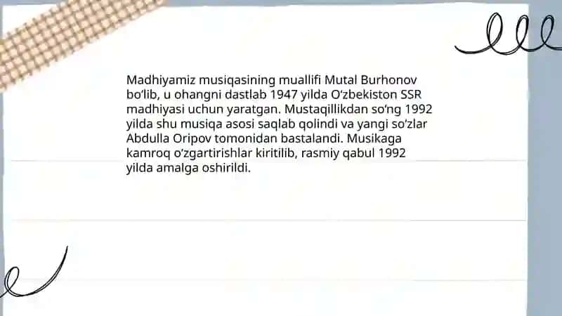 Madhiyamiz tarixi va mazmuni haqida 4