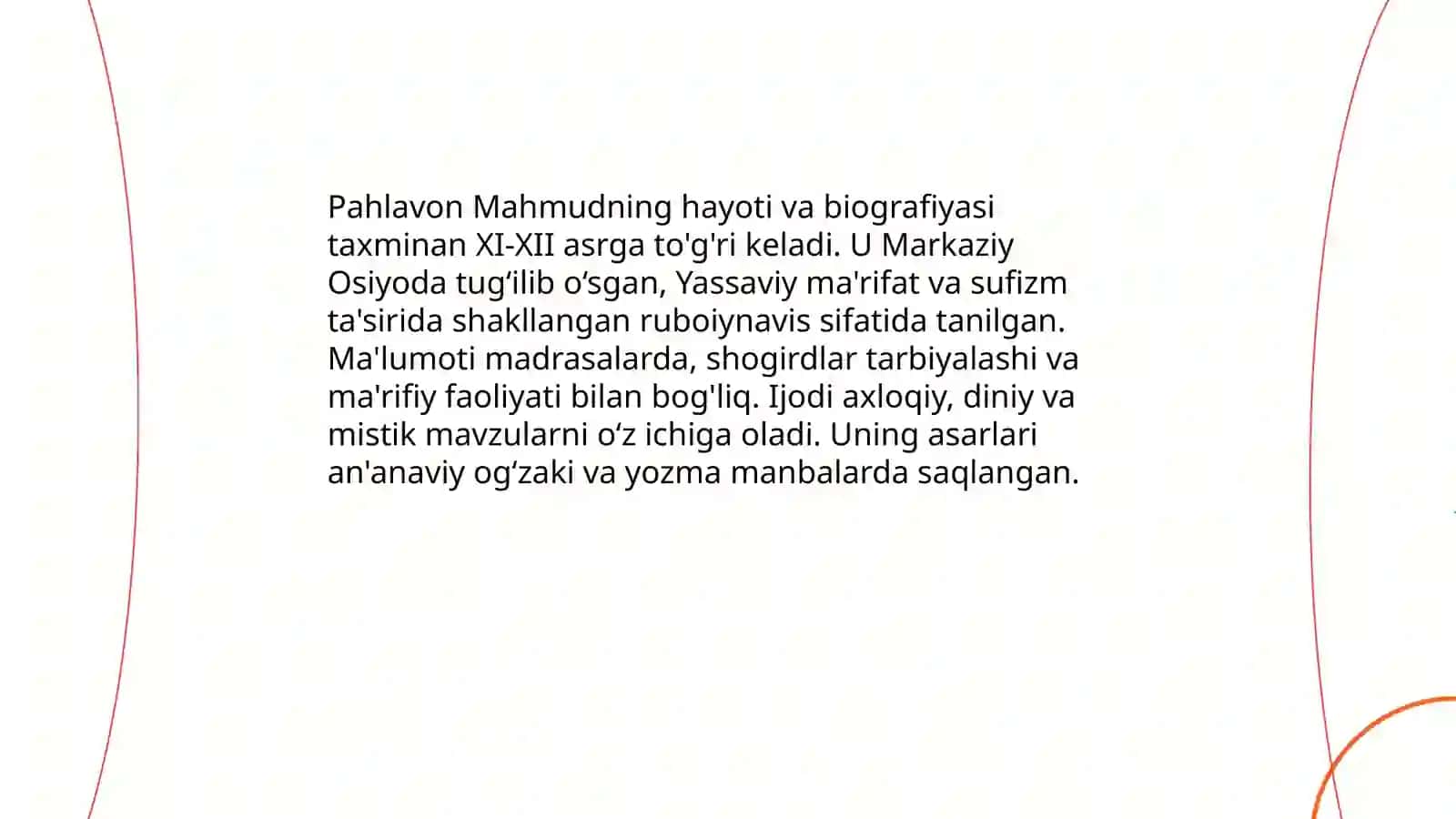 Yassaviyning “Devoni Hikmat”i. Pahlavon Mahmud- Ruboiynavis 4