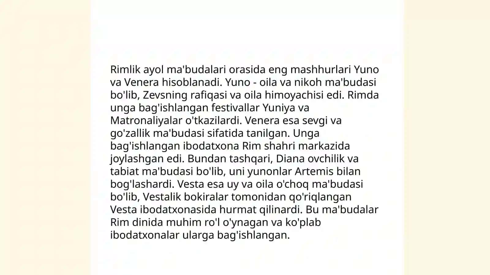 Antik davrda ayol ma'budalari va homiy ruhlar 4