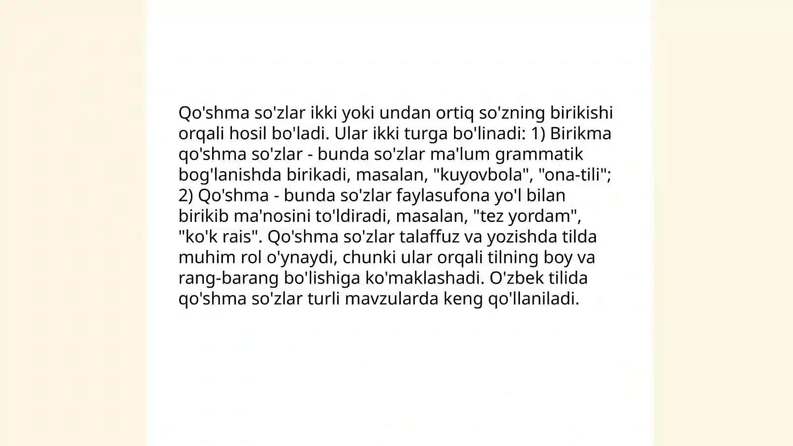 Qoʻshma soʻzlarning maʼno qurilishi 4