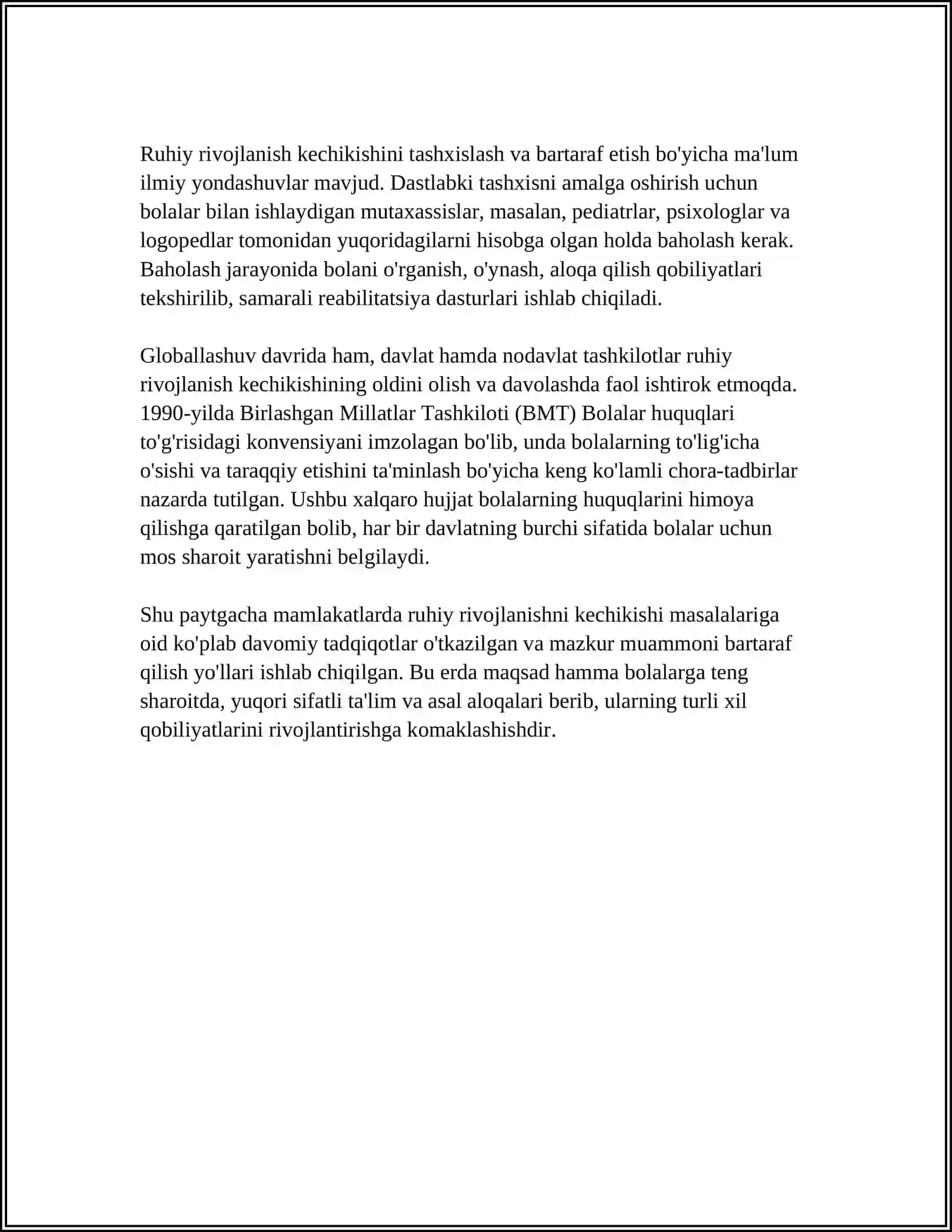 RUHIY RIVOJLANISHI SUSTLASHGAN BOLALAR TAʼLIM TARBIYASI 4