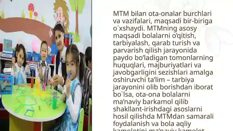 MTT va oila ortasida olib boriladigan hamkorlik texnologiyalari 4