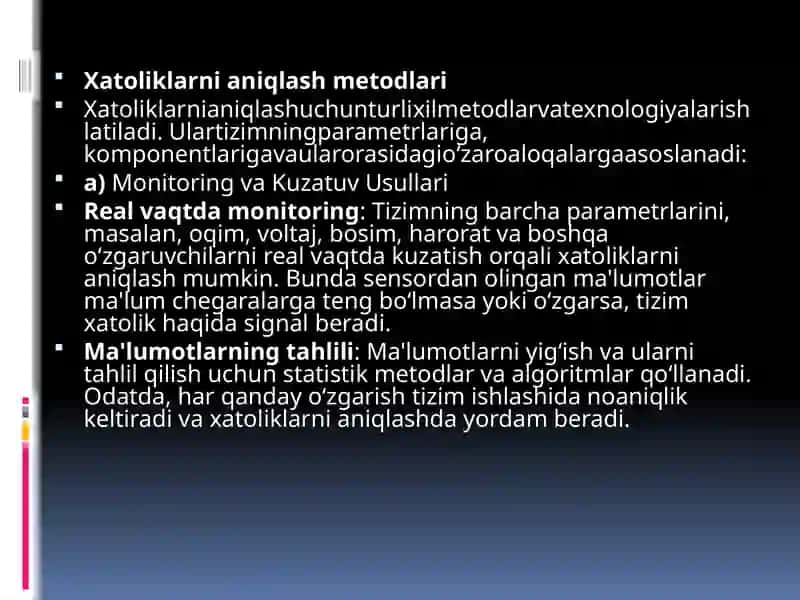 AVTOMATIK BOSHQARUV TIZIMLARIDA VAQTI-VAQTI BILAN XATOLIKLARINI ANIQLASH 4
