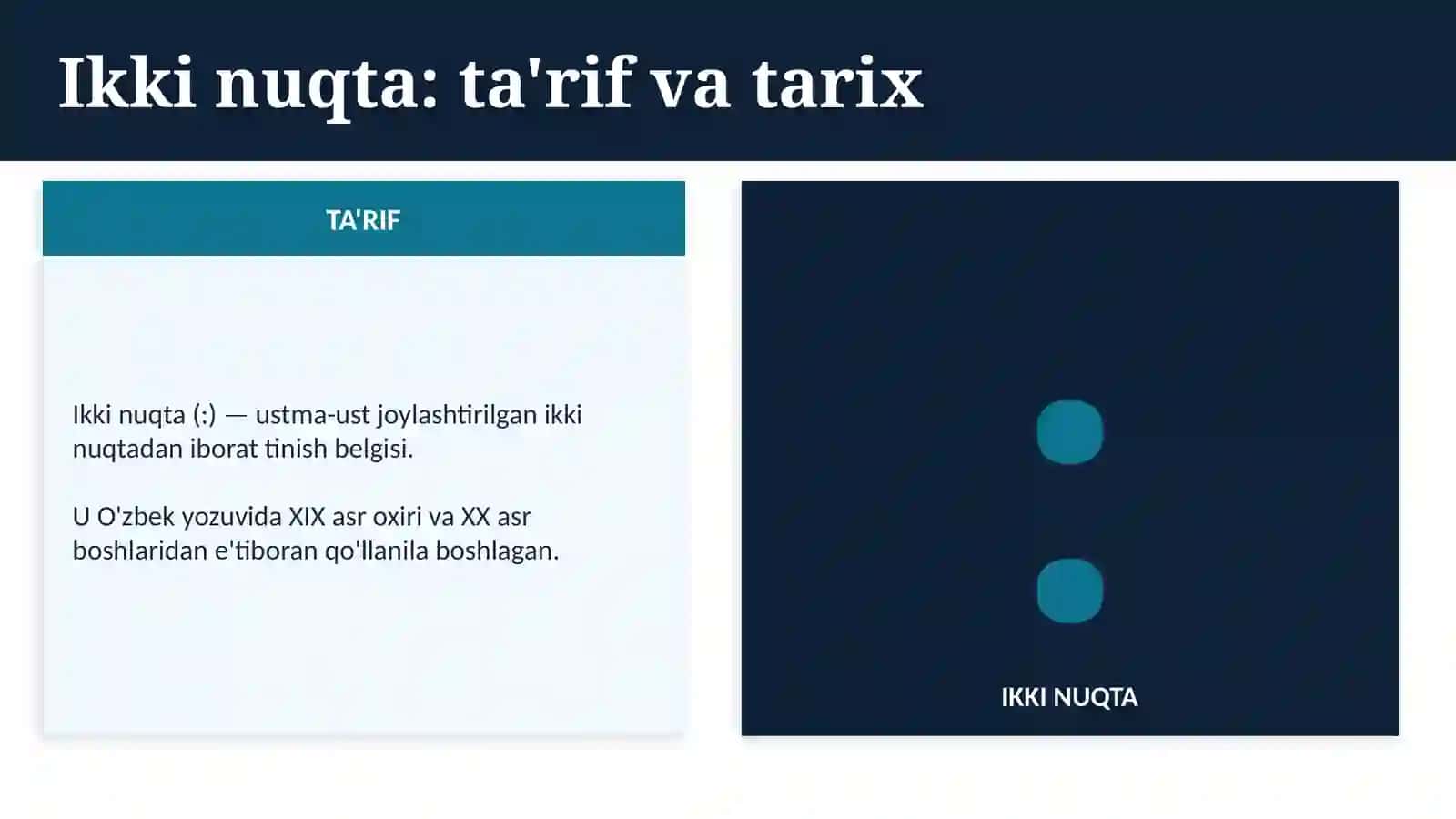 Ikki nuqta va uning qo'llanishi 4