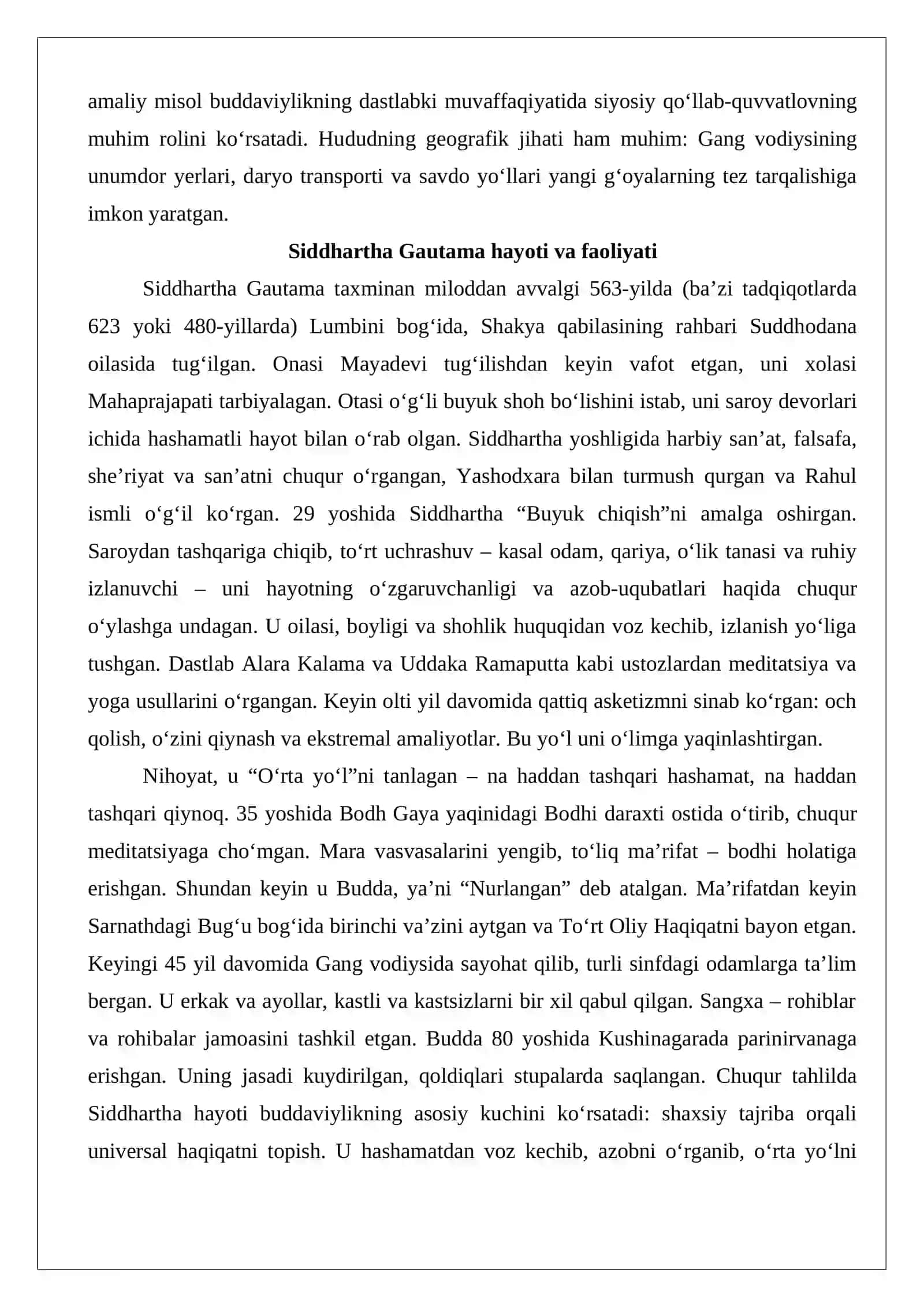 Buddaviylik dinining paydo bo‘lish tarixi, asosiy ta’limotlari, oqimlari va manbalari 4