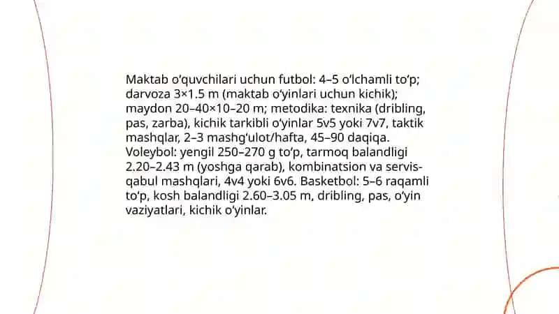 Maktab oʻquvchilarining jismoniy tarbiyasining vositalari 4