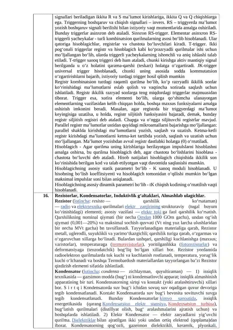 Kompyuterning fizik asoslari fanidan 4