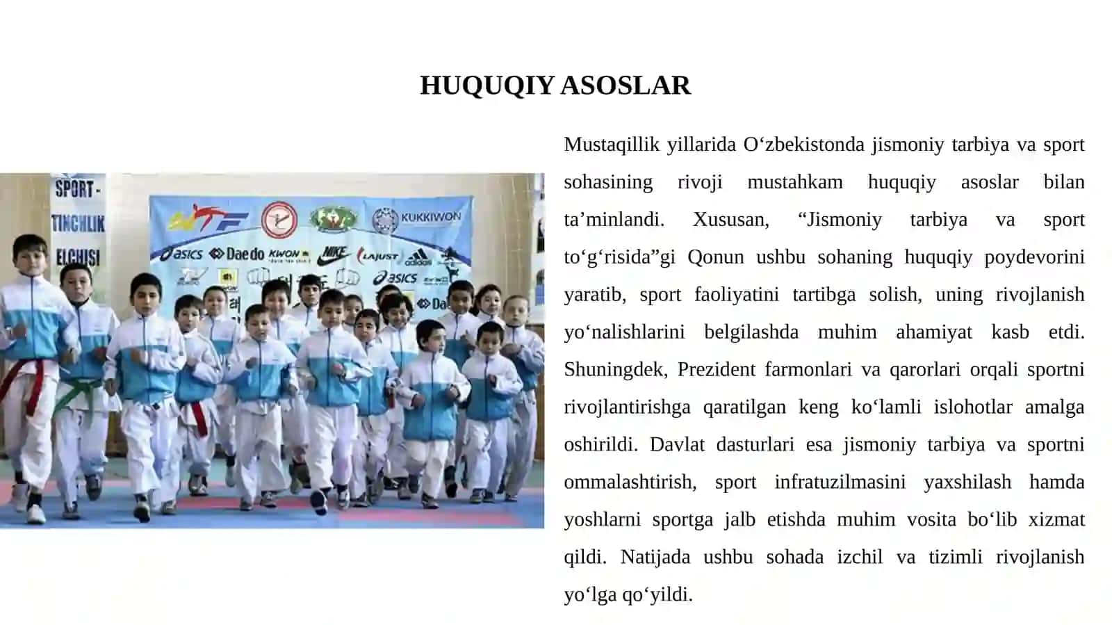 MUSTAQILLIK YILLARIDA O‘ZBEKISTONDA JISMONIY TARBIYA VA SPORT 4
