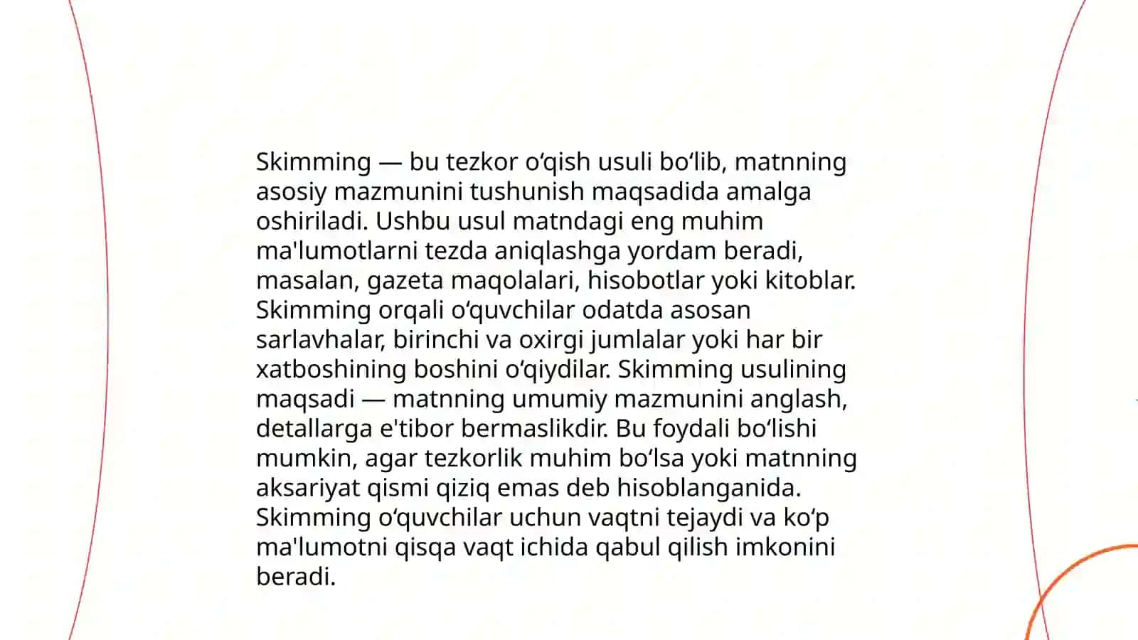 Skimming and scanning 4
