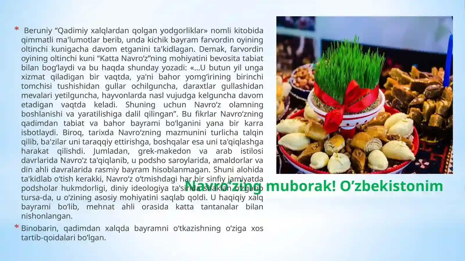 NAVRO'Z – QADIM QADRIYATLAR TARAVOTI 4