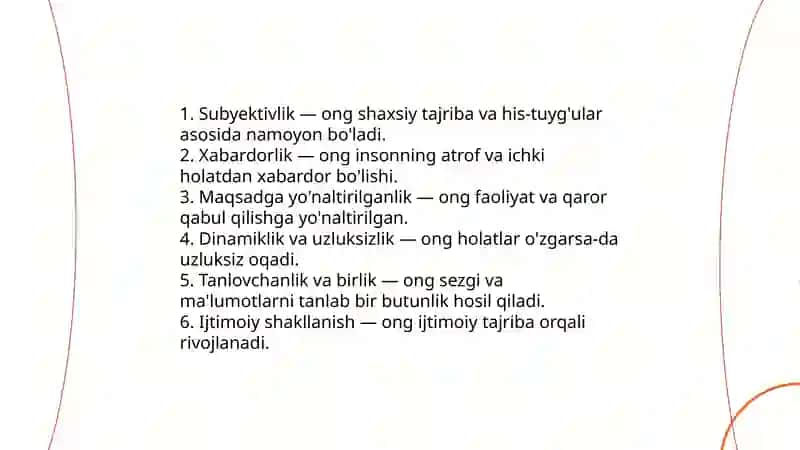 Ong haqida tushuncha va uning xossalari 4