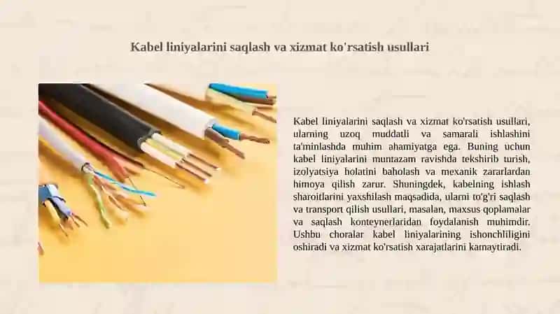 Kabel liniyalarining tuzilishi va muftalari 4