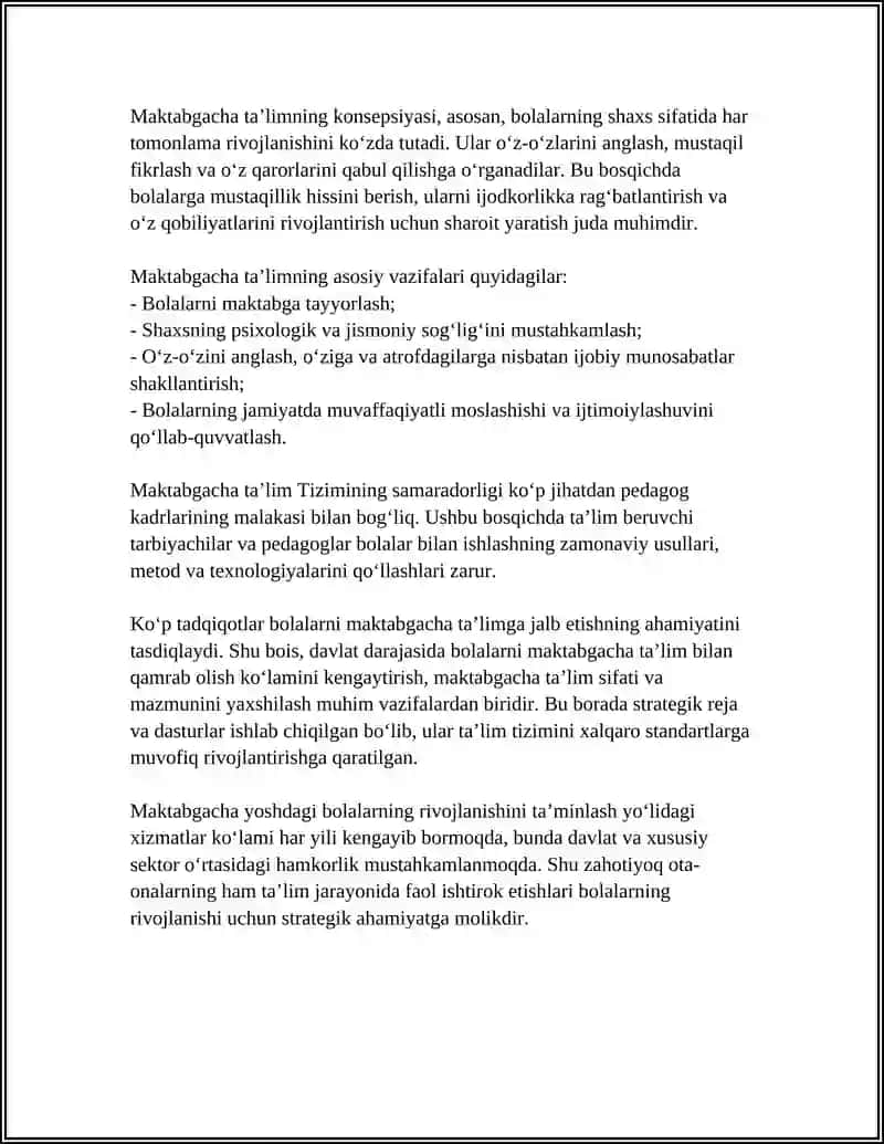 MAKTABGACHA TAʼLIM. KONSEPSIYASI 4