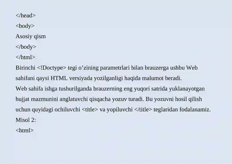 HTML DASTIRIDA “MEN SHIFOKORMAN” PORTFOLIOSINI YARATISH 4