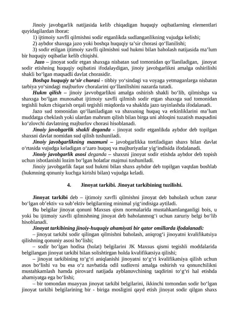 Jinoyat va jinoyatlarni tasniflash 4