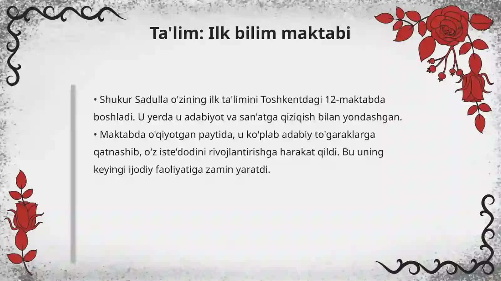 Shukur Sadulla hayoti va ijodi 4