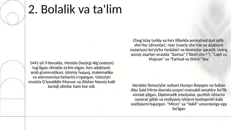 Alisher Navoiy hayoti va faoliyati 4
