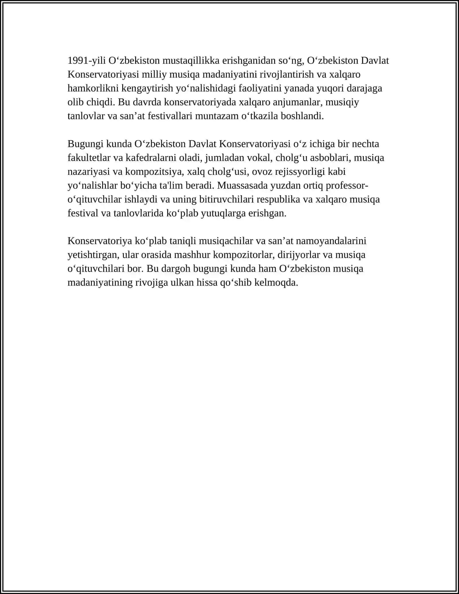 Oʻzbekiston Davlat Konservatoriyasi 4