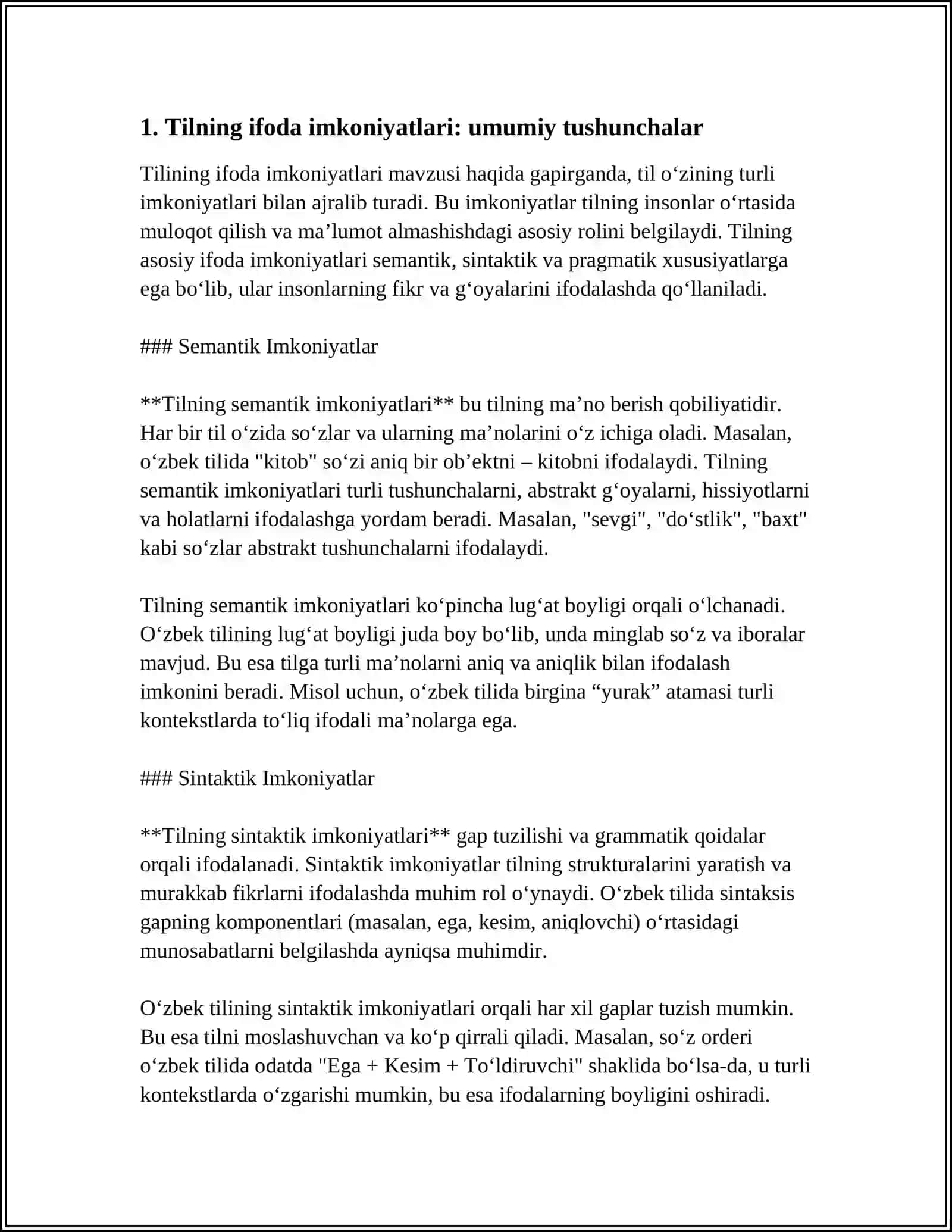 Tilning Ifoda Imkoniyatlari: 5-6-Sinf Darsliklarini Solishtirgan Holda 4