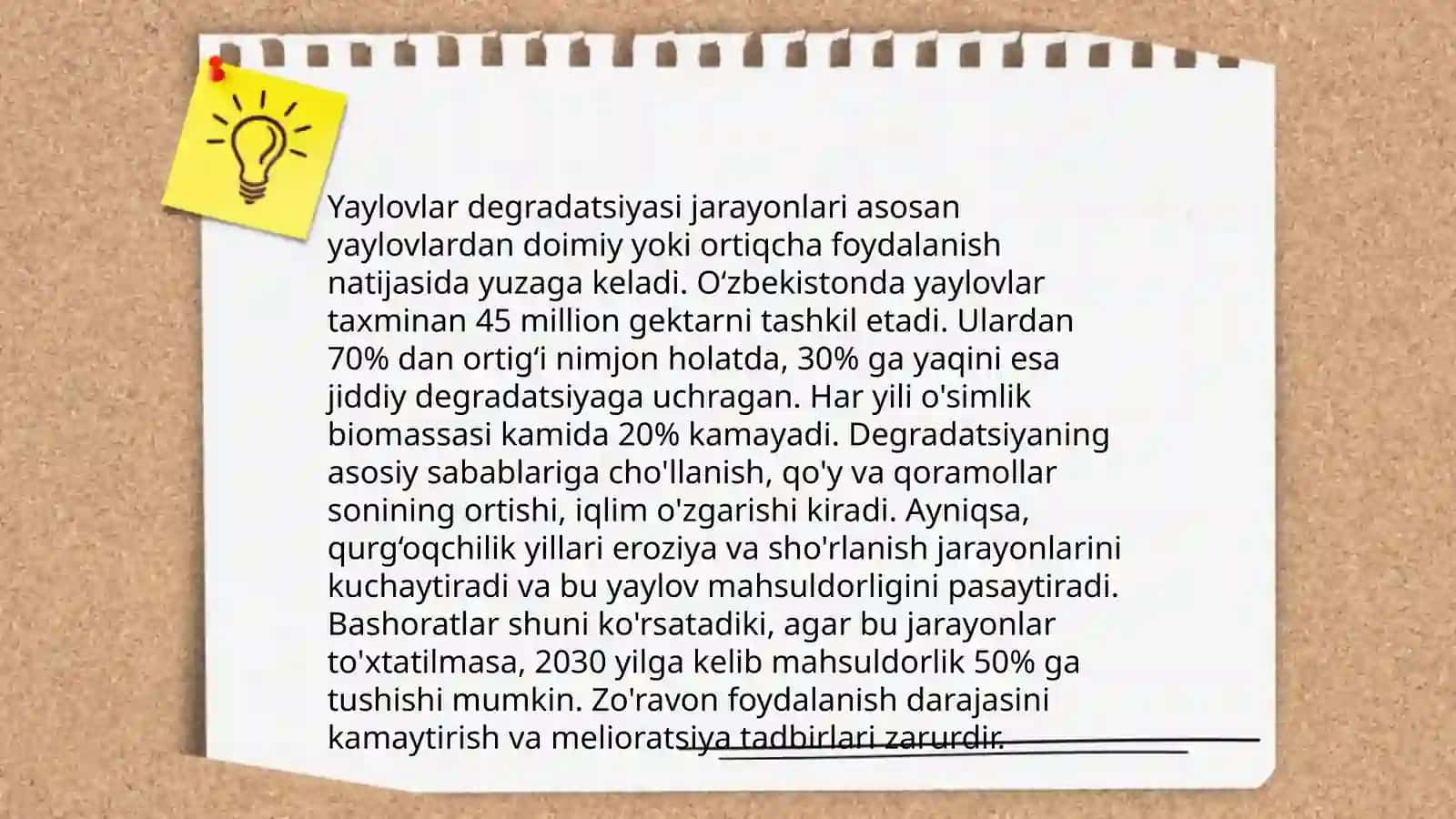 Tuproqlar, yaylovlar degradatsiyasi va ularni oldini olish chora tadbirlari 4
