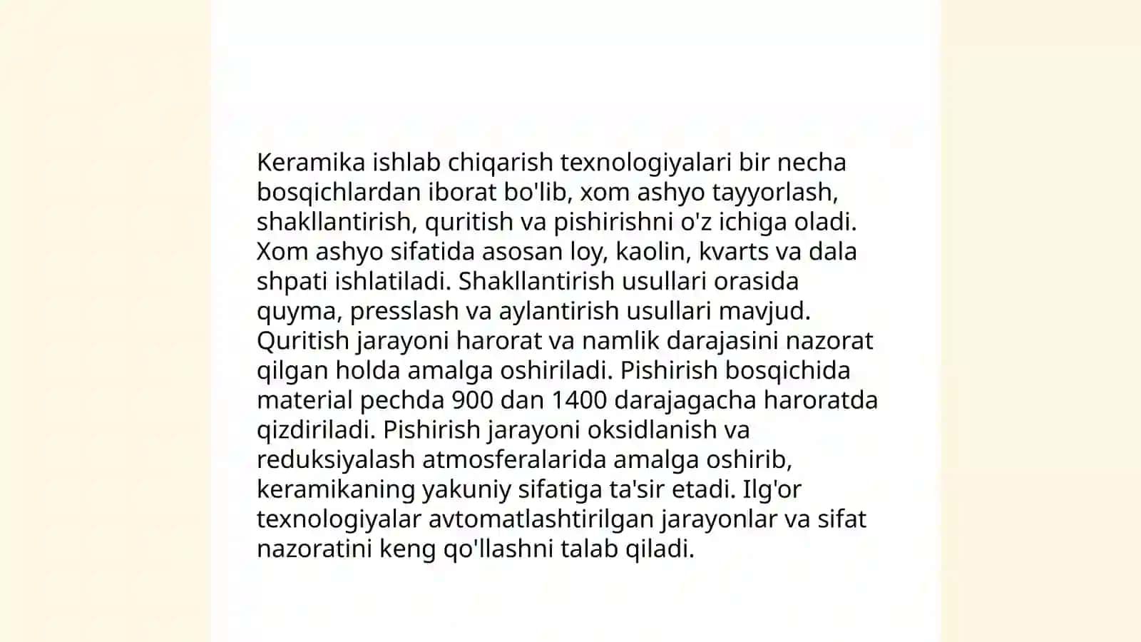 Energiya samarador keramik qurilish materiallari va buyumlari nomenklaturasi 4