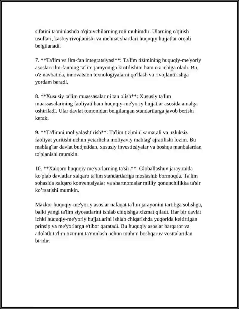 Taʼlim Tizimining Huquqiy-Meʼyoriy Asoslari 4