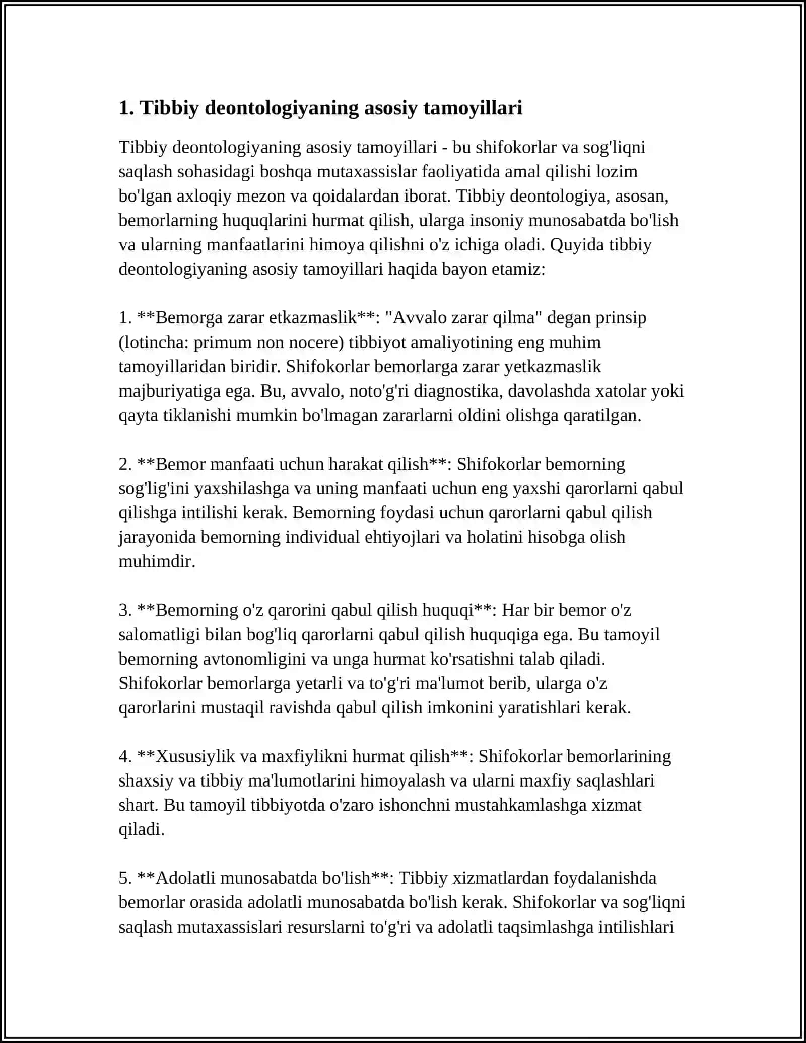 TIBBIYOT DEONTOLOGIYASI ASOSLARI 4