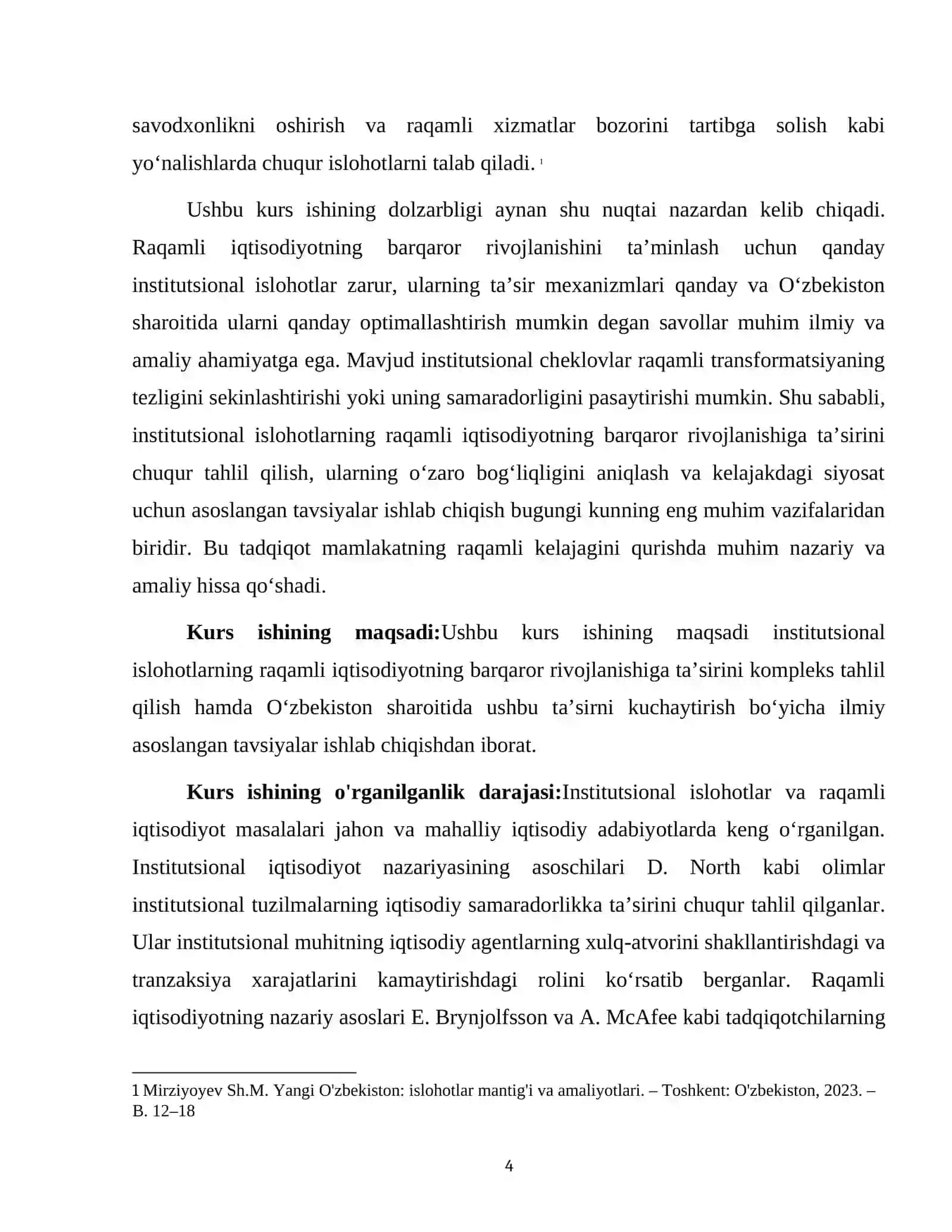 "INSTITUTSIONAL ISLOHATLAR RAQAMLI IQTISODIYOTNING BARQAROR RIVOJLANISHIGA TAʼSIRI" 4