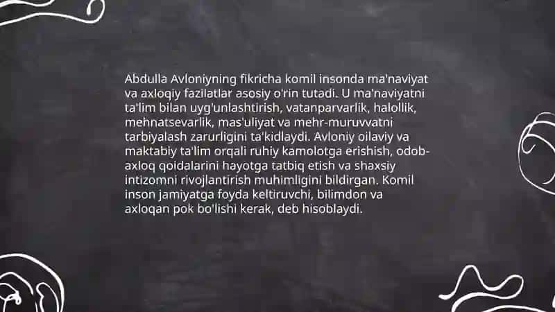 Abdulla Avloniyning komil inson haqidagi qarashlari 4