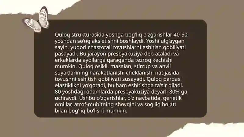 Eshitish va muvozanat a'zolarining yoshga bog'liq o'zgarishlar 4