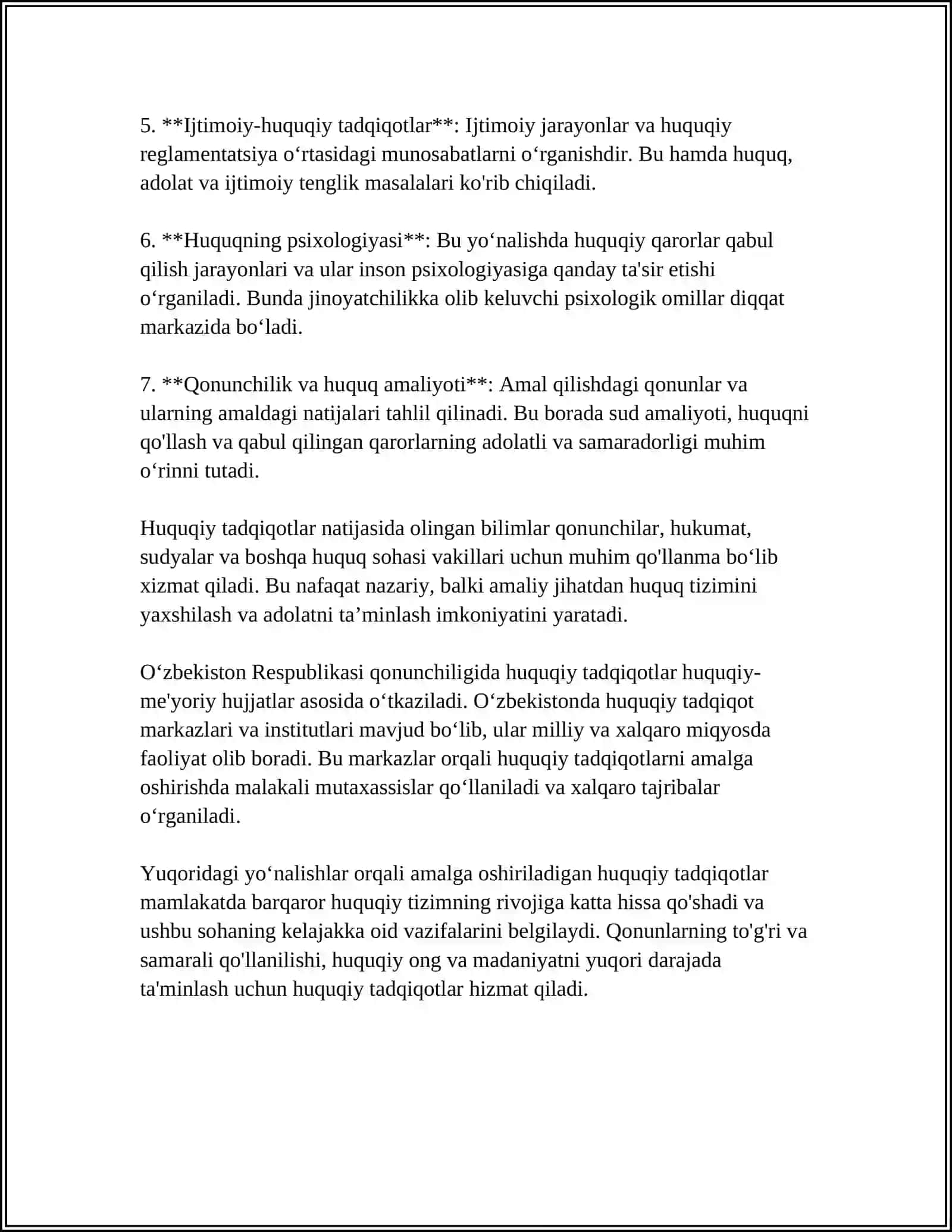 Huquqiy Tadqiqotlar 4