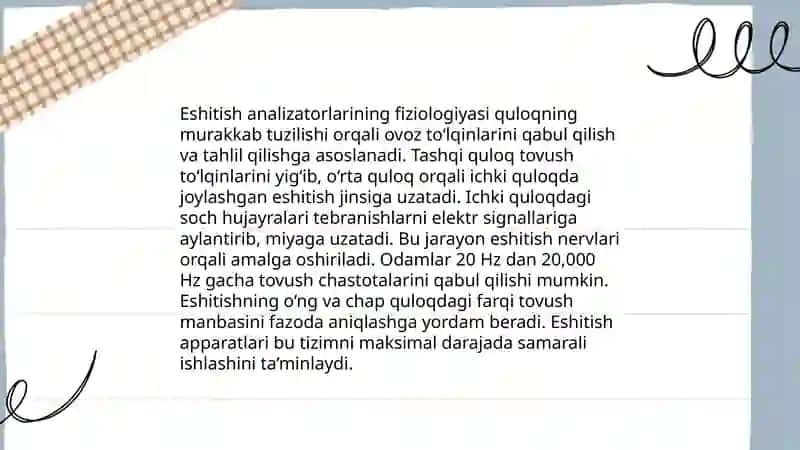 Eshitish analizatorlari 4